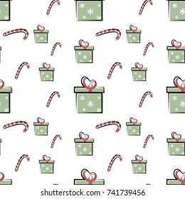 Vector simple winter pattern on white background. Used for wallpapers, wrapping paper, textiles. Holidays christmas and new year.