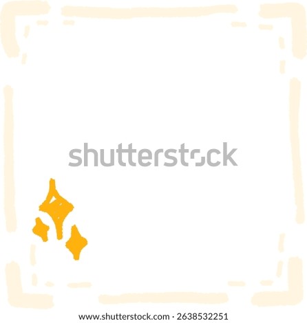 Vector Simple Yellow Starburst Frame Elegant and Minimalist Design Element