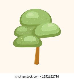 vector simplified tree image, eco friendly minimalistic tree icon