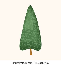 vector simplified tree image, eco friendly minimalistic tree icon