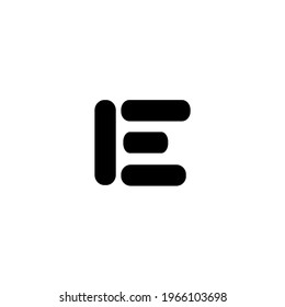 Vector Simplistic geometry, negative logo isolated on white background.