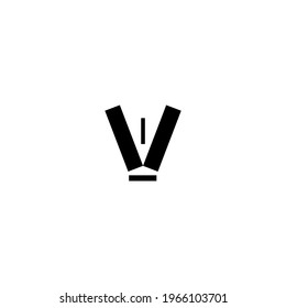 Vector Simplistic geometry, negative logo isolated on white background.