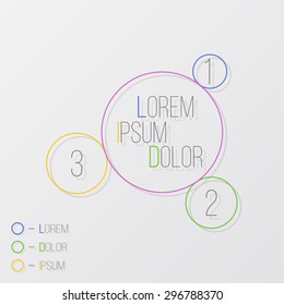 Vector simplistic linear circle chart for your inphographic design