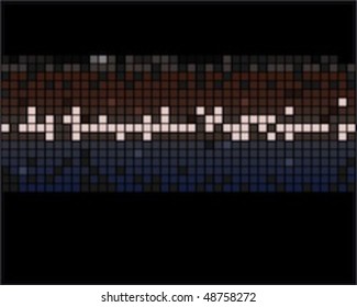 Vector simulation of a computer graph with a center while line of activity