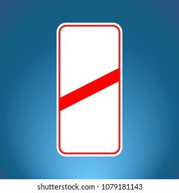 Vector sing of  intersections with the railway ahead. Warning about train traffic symbol