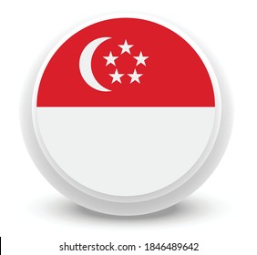 Vector - singapore Flag Button Icon