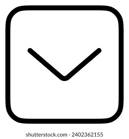 Vector single arrow chevron down icon. Perfect for app and web interfaces, infographics, presentations, marketing, etc.