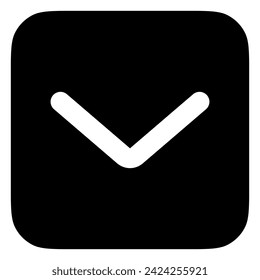 Vector single arrow chevron down icon. Perfect for app and web interfaces, infographics, presentations, marketing, etc.