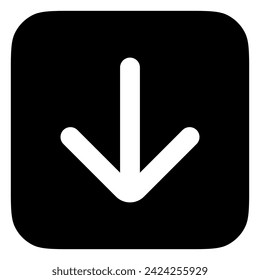 Vector single arrow chevron down icon. Perfect for app and web interfaces, infographics, presentations, marketing, etc.