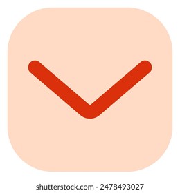 Vector single arrow chevron down icon. Perfect for app and web interfaces, infographics, presentations, marketing, etc.