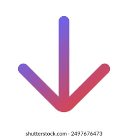 Vector single arrow chevron down icon. Perfect for app and web interfaces, infographics, presentations, marketing, etc.