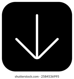 Vector single arrow chevron down icon. Perfect for app and web interfaces, infographics, presentations, marketing, etc.