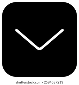 Vector single arrow chevron down icon. Perfect for app and web interfaces, infographics, presentations, marketing, etc.
