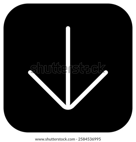 Vector single arrow chevron down icon. Perfect for app and web interfaces, infographics, presentations, marketing, etc.