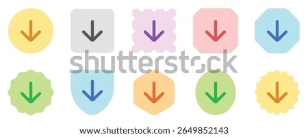 Vector single arrow chevron down icon. Perfect for app and web interfaces, infographics, presentations, marketing, etc.