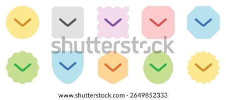 Vector single arrow chevron down icon. Perfect for app and web interfaces, infographics, presentations, marketing, etc.