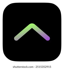 Ícone de seta única para cima de vetor. Perfeito para aplicativos e interfaces web, infográficos, apresentações, marketing, etc.