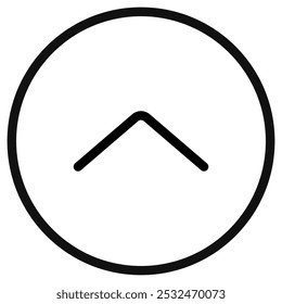 Ícone de seta única para cima de vetor. Perfeito para aplicativos e interfaces web, infográficos, apresentações, marketing, etc.