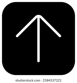 Vector single arrow chevron up icon. Perfect for app and web interfaces, infographics, presentations, marketing, etc.