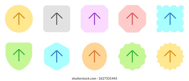Vector single arrow chevron up icon. Perfect for app and web interfaces, infographics, presentations, marketing, etc.