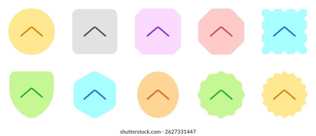 Vector single arrow chevron up icon. Perfect for app and web interfaces, infographics, presentations, marketing, etc.
