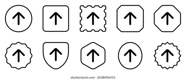 Vector single arrow chevron up icon. Perfect for app and web interfaces, infographics, presentations, marketing, etc.