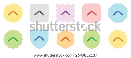 Vector single arrow chevron up icon. Perfect for app and web interfaces, infographics, presentations, marketing, etc.