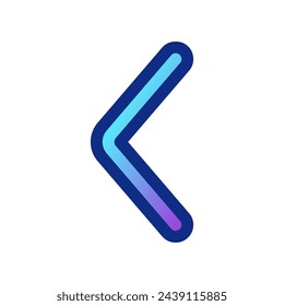 Vector single arrow chevron left icon. Perfect for app and web interfaces, infographics, presentations, marketing, etc.
