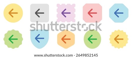 Vector single arrow chevron left icon. Perfect for app and web interfaces, infographics, presentations, marketing, etc.