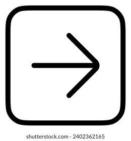 Vector single arrow chevron right icon. Perfect for app and web interfaces, infographics, presentations, marketing, etc.