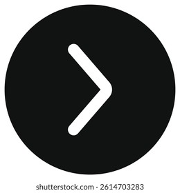 Vector single arrow chevron right icon. Perfect for app and web interfaces, infographics, presentations, marketing, etc.