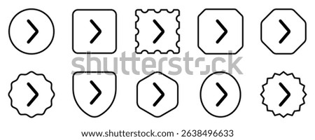 Vector single arrow chevron right icon. Perfect for app and web interfaces, infographics, presentations, marketing, etc.