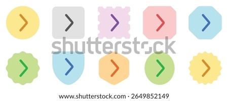 Vector single arrow chevron right icon. Perfect for app and web interfaces, infographics, presentations, marketing, etc.