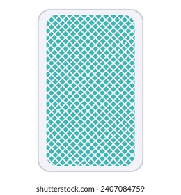 Vector Single Backdrop of Playing Card with Turquoise Geometric Ornament