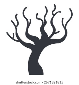 Vector Single Basic Icon - Bare Tree