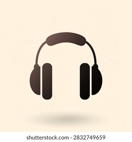 Vector Single Basic Icon of Headphones.
