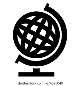 Vector Single Basic Icon - School Geographical Globe