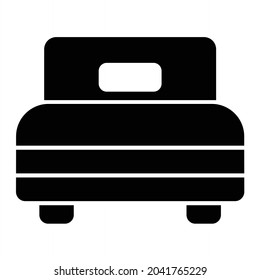  Vector Single Bed Glyph Icon Design
