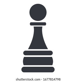 Vector Single Black Chess Pawn Icon