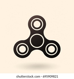 Vector Single Black Icon - Fidget Finger Spinner