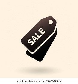 Vector Single Black Icon - Sale Price Tag