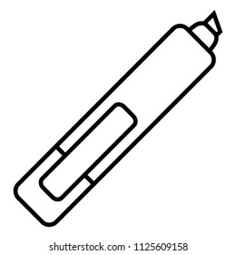 Vector Single Black Outline Icon - Felt-tip Pen