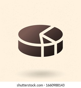 Vector Single Black Pie Chart Icon