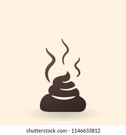 Vector Single Black Silhouette Icon - The Piece of Shit