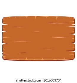 Vector of a single brown wood plank with edges