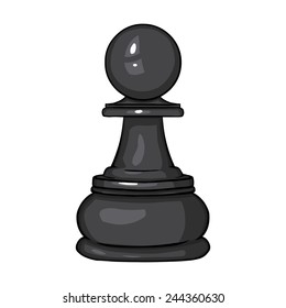 Vector Single Cartoon Chess Figure - Pawn