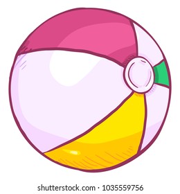 Vector Single Cartoon Colorful Ball for Kids Playing