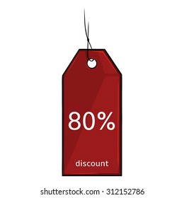 Vector Single Cartoon Discount Tag