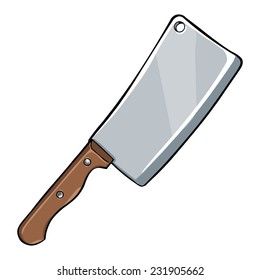 Vector Single Cartoon Kitchen Knife