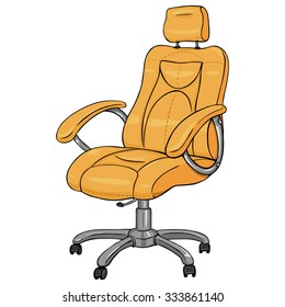 Vector Single Cartoon Office Armchair